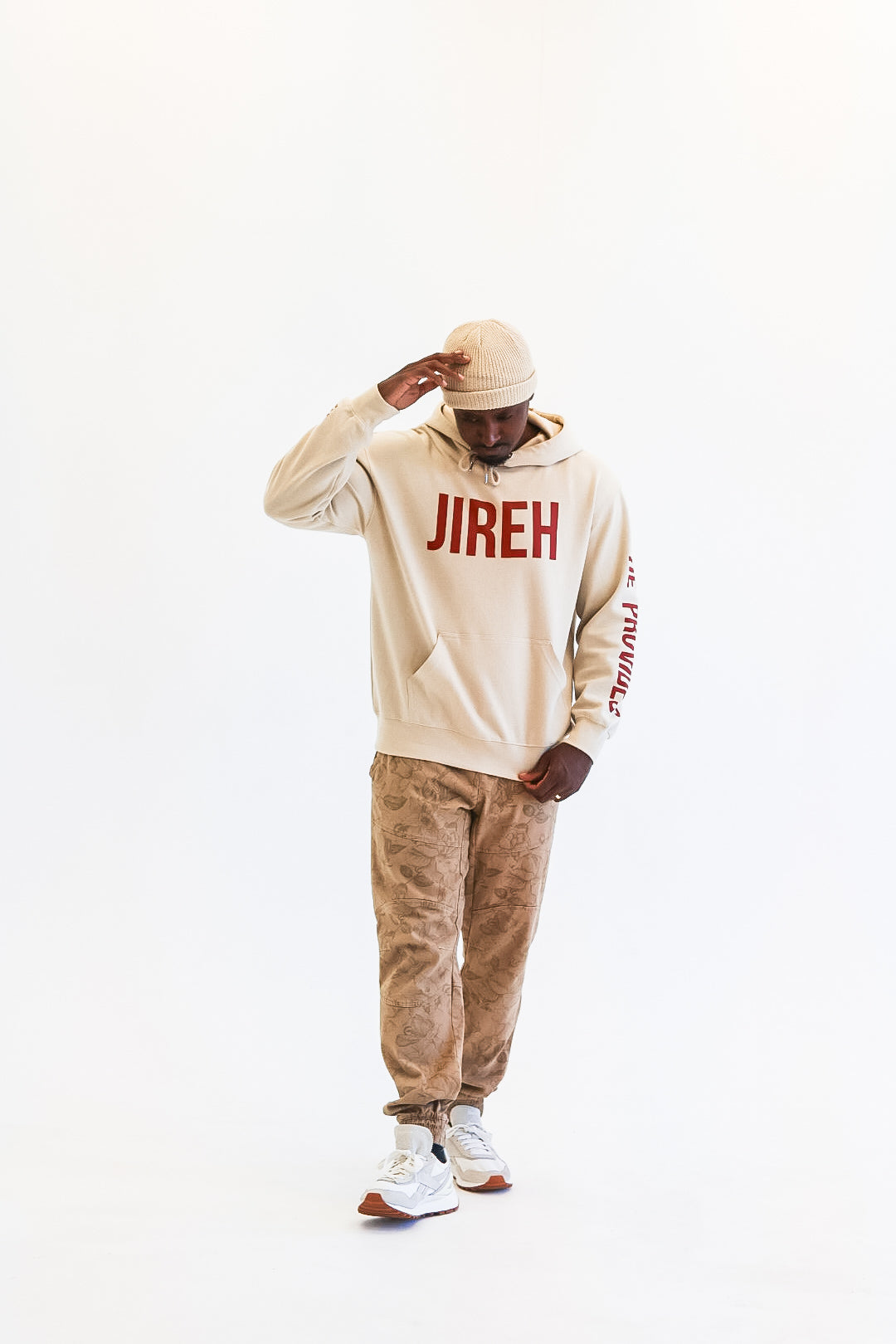 Jireh He Provides Cream Hoodie