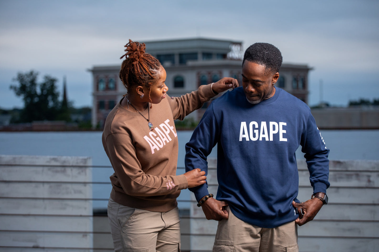 Agape Perfect Love Navy Sweater