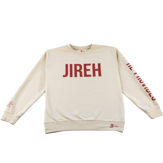 JIREH HE PROVIDES CREAM SWEATER