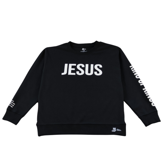 Jesus King Of Kings Sweater (Black/White)