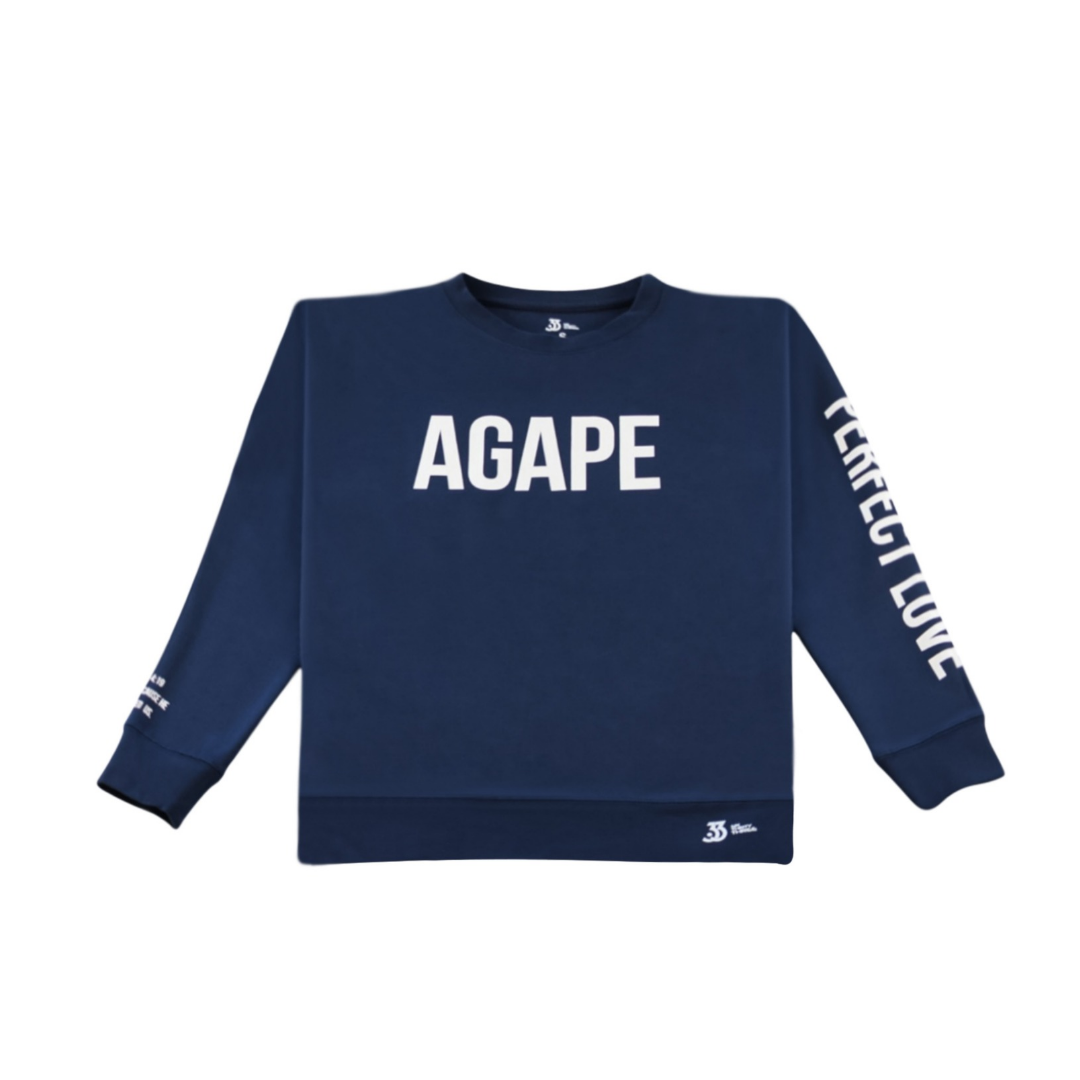 Agape Perfect Love Navy Sweater