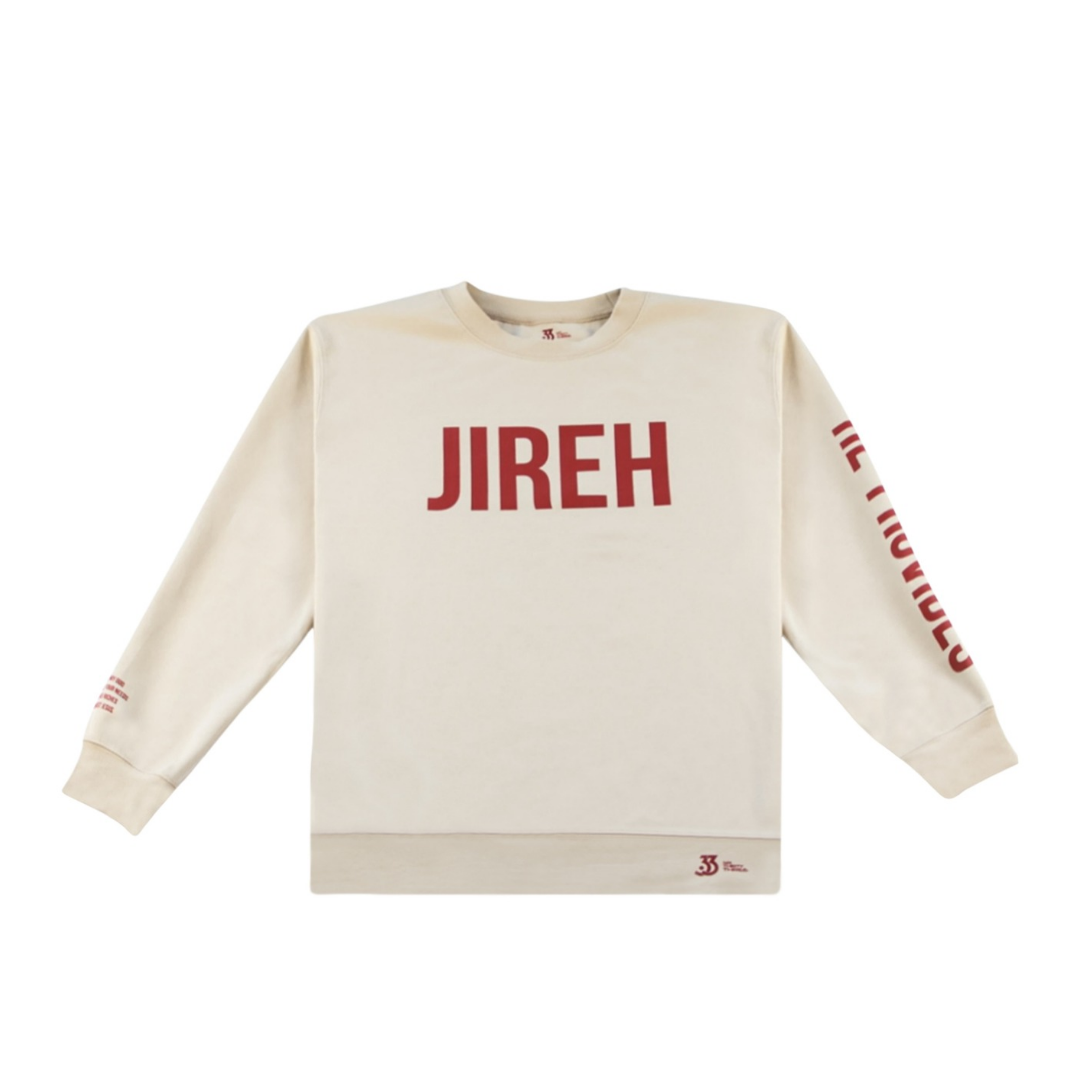 JIREH HE PROVIDES CREAM SWEATER