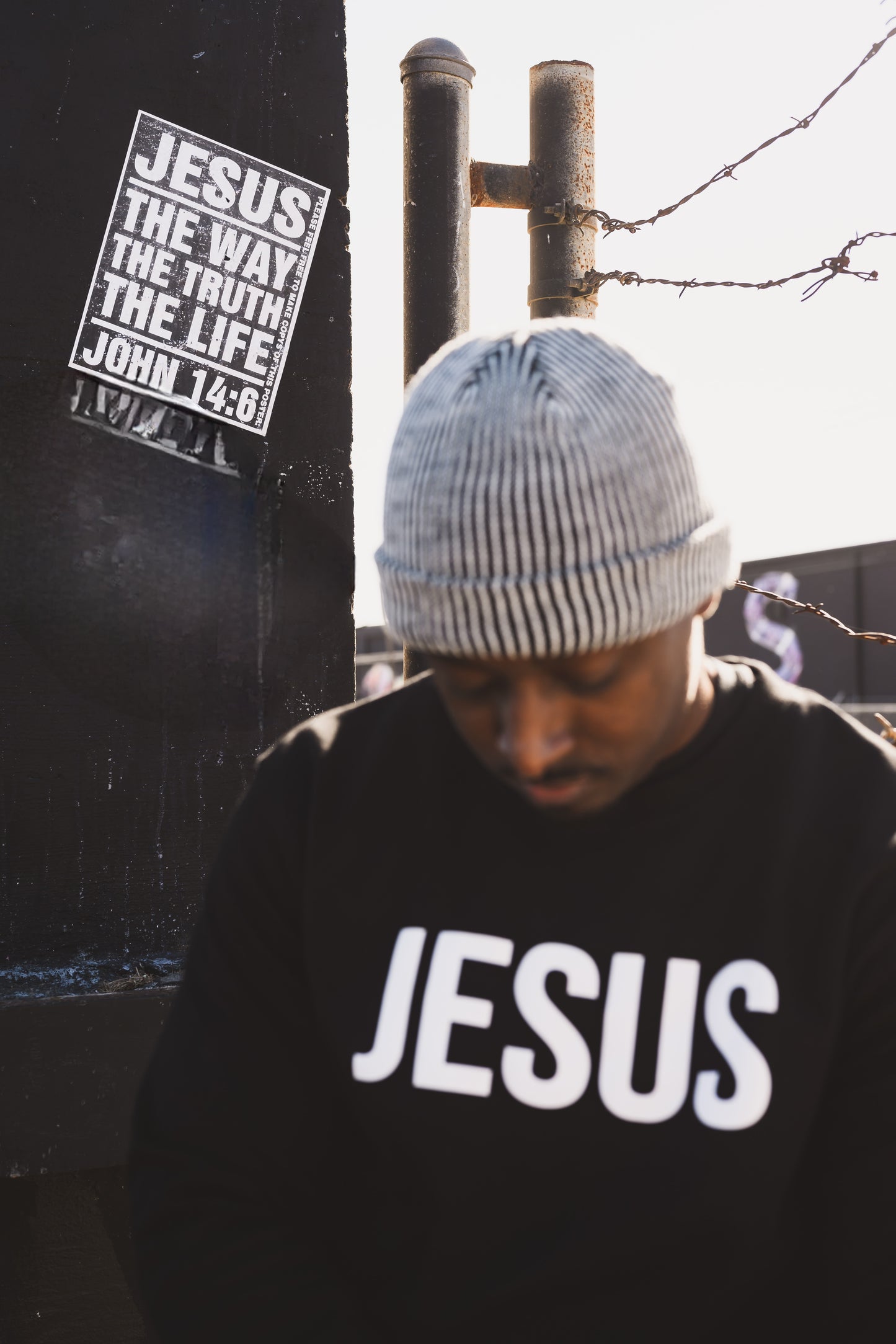 Jesus King Of Kings Sweater (Black/White)